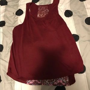 Women’s Burgundy / Multicolored blouse